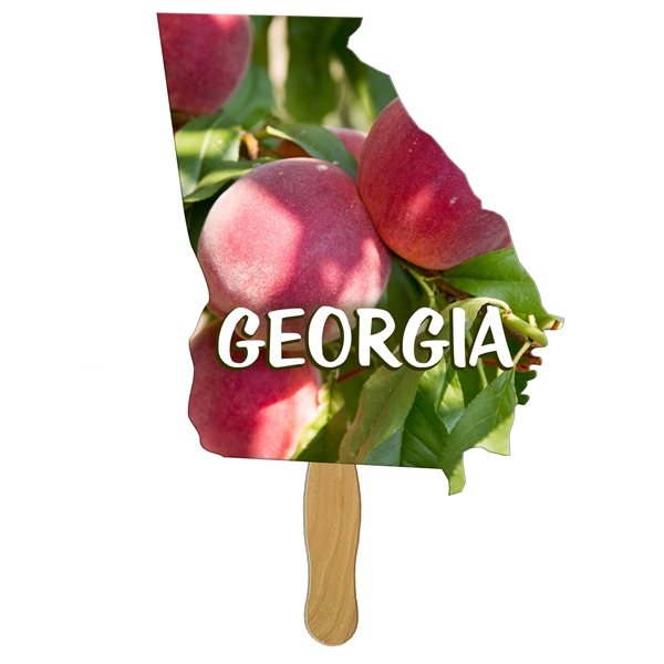 Georgia State Shaped Hand Fan - Paper Products