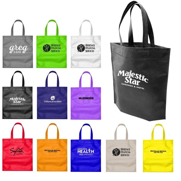 Promotional mini Canvas Tote Bags w/Gusset long handle- Mustard