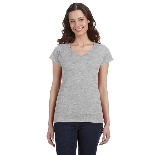 Gildan SoftStyle(R) 4.5 oz Fitted V - Neck T - Shirt - HEATHERS