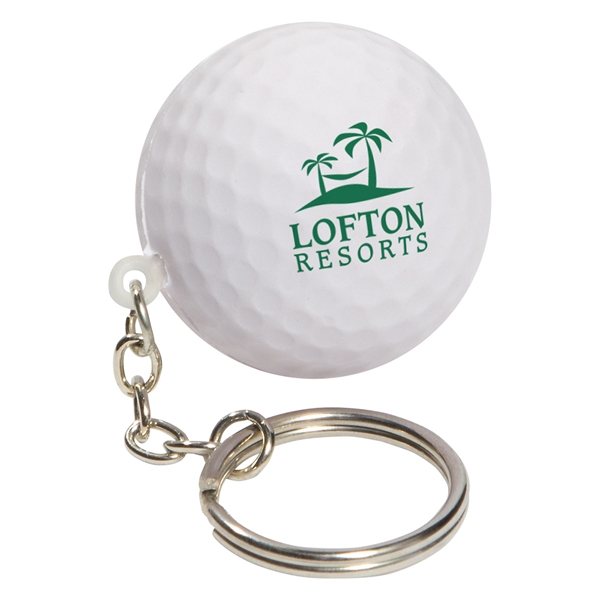 Golf Ball Key Chain - Stress Relievers