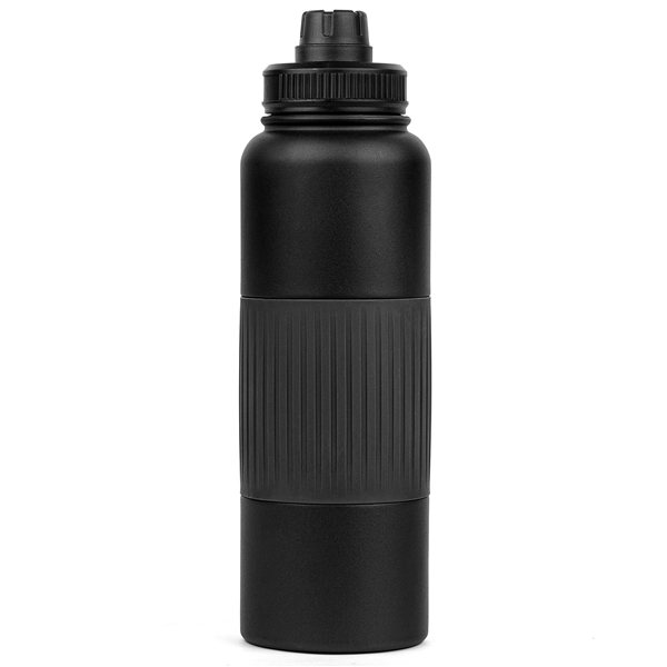 Goliath 40 oz Powder - Coated Stainless Steel Water Bottle with No - Slip Grip