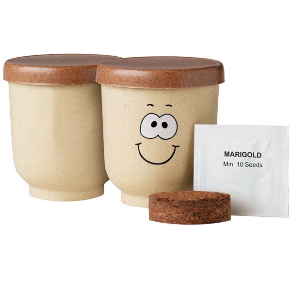 Goofy Group(TM) Grow Pot Eco - Planter w / Marigold Seeds