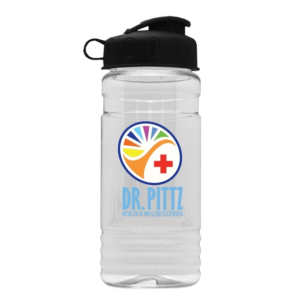 Groove 20 oz Tritan(TM) Infuser bottle with Flip lid, Tritan(TM) Infuser, and digital imprint