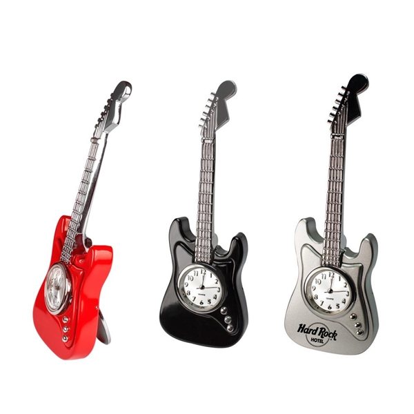 Die Cast Metal Guitar Clock