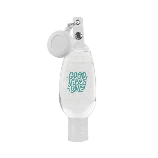 Hand Sanitizer with Retractable Clip - On Cord