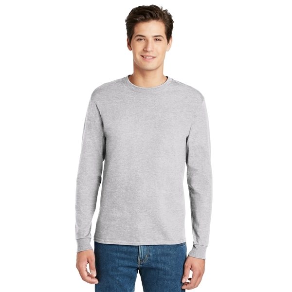 Hanes(R) - Tagless(R) 100 Cotton Long Sleeve T - Shirt - 5586 - Heathers