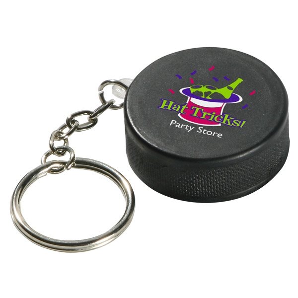 Hockey Puck Key Chain - Stress Relievers