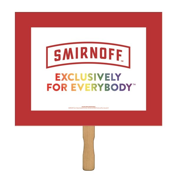 Horizontal Rectangle Sandwiched Rally Hand Sign - Paper Products