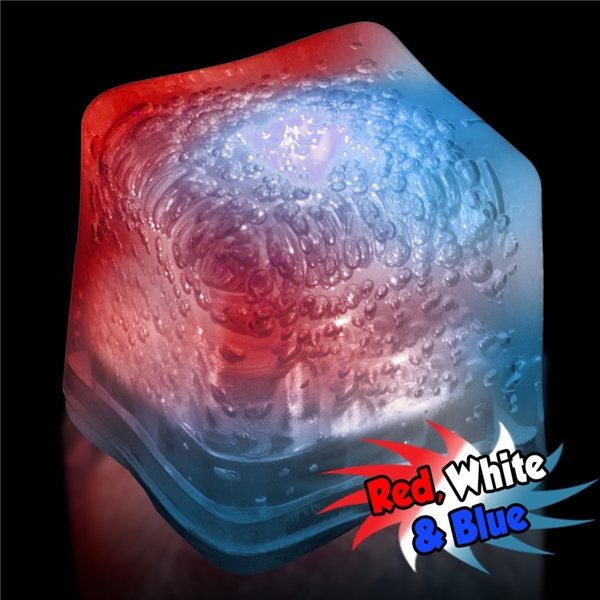 Imprinted Lited Ice Cubes - Red / White / Blue