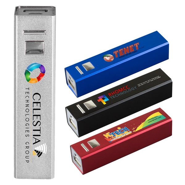 IN CHARGE ALLOY UL Listed Aluminium 2200 mAh Lithium Ion Portable Power Bank Charger (Photoimage Full Color)