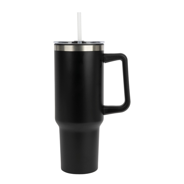 Izzy 40 oz Stainless Steel Tumbler with handle and straw