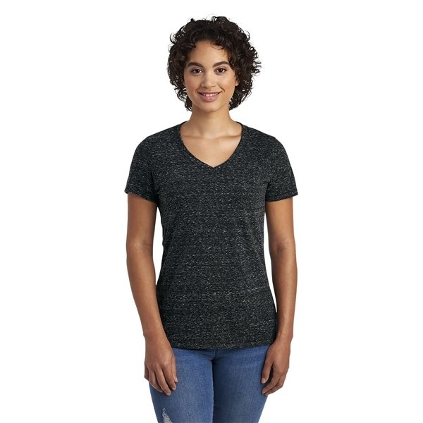 Jerzees Ladies Snow Heather Jersey V-Neck T-Shirt