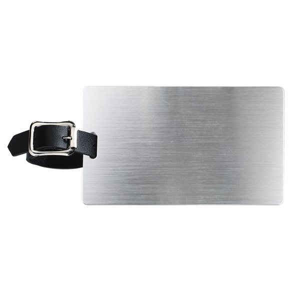 KINGCOBRA Brushed Aluminum Kwik Seal(R) Backing Luggage Bag Tag (PhotoImage Full Color)