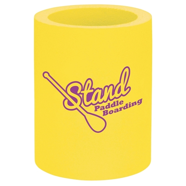 KOOZIES FOAM CAN COOLER WITH SIGN LANGUAGE HAND OUTLINE  I LOVE YOU  (CORAL)