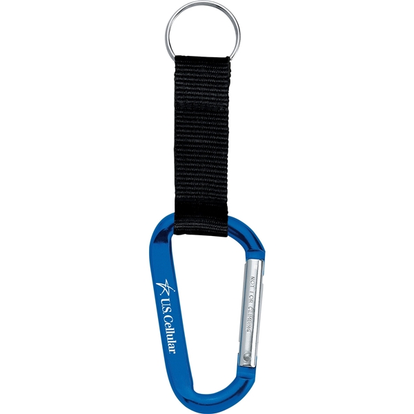 Large Carabiner Key Ring with Strap