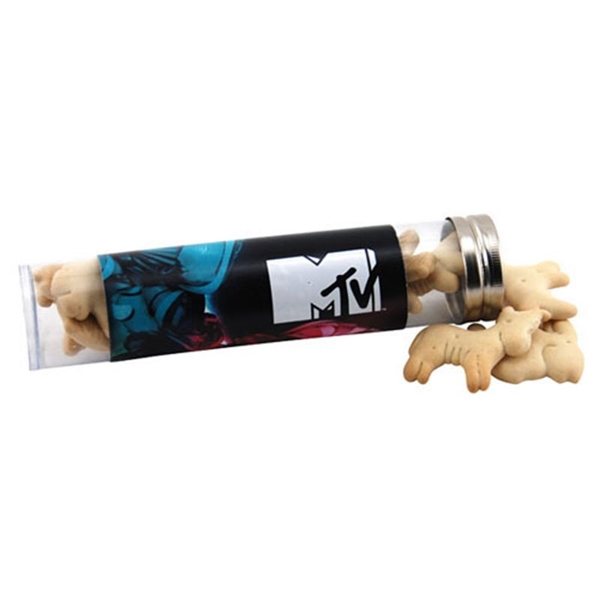 Large Plastic Tube with Animal Crackers