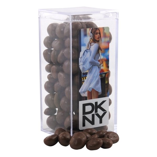 Large Rectangular Acrylic Box with Chocolate Covered Peanuts