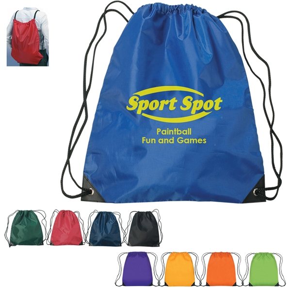 Polyester Multi Color Hit Large Drawstring Sports Pack 17 X 20