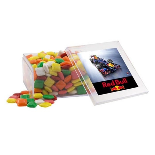 Large Square Acrylic Box with Mini Chicklets
