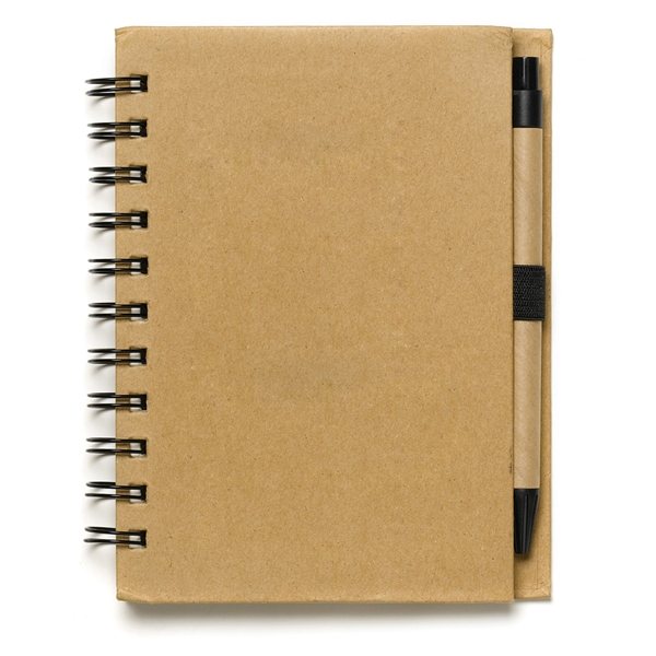 Larger Size Recycled Jotter Notepad Notebook w / Recycled Paper Pen