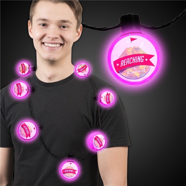 LED Ball Necklace - Pink