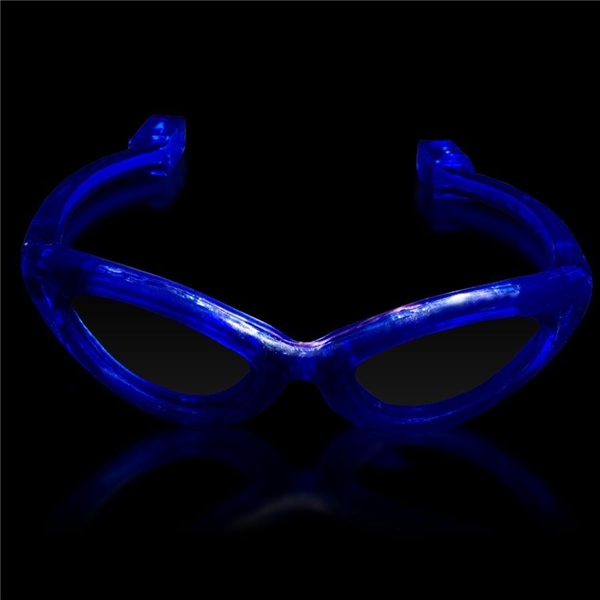 LED Flashing Sunglasses - Blue
