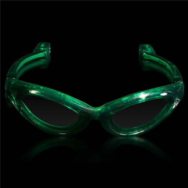 LED Flashing Sunglasses - Green