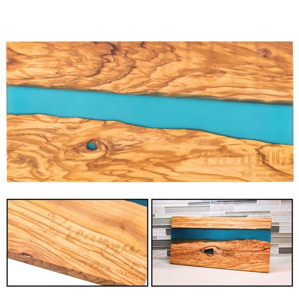 Olive Wood Resin Cutting Board