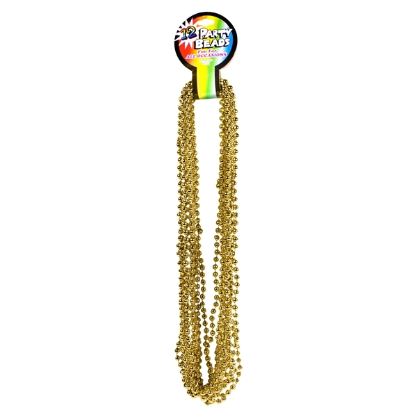 Mardi Gras Beads - Metallic Gold
