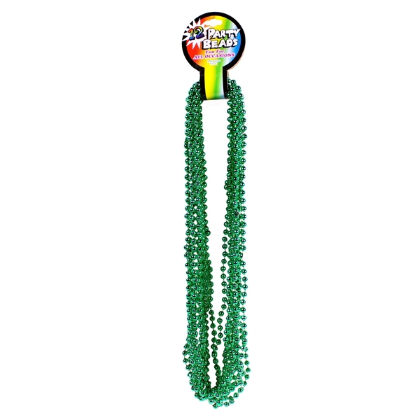 Mardi Gras Beads - Metallic Green