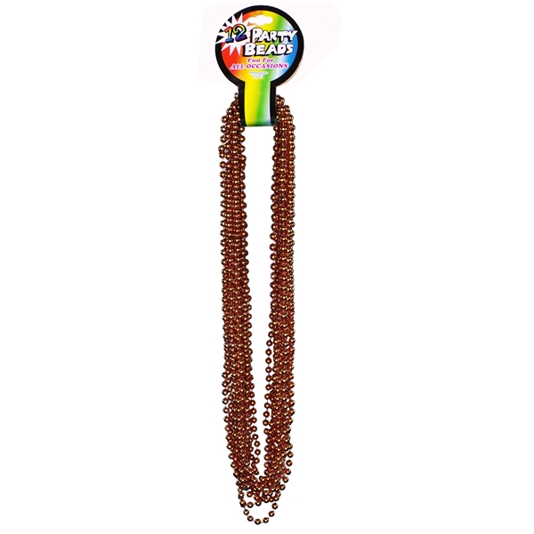 Mardi Gras Beads - Metallic Orange