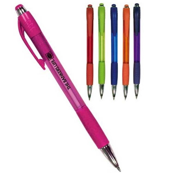 Mardi Gras Grip Pen, Blue Ink