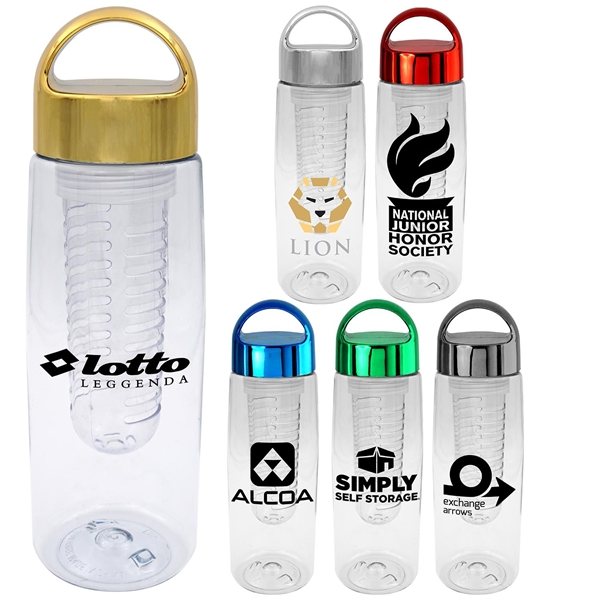 Metallic Arch 25 oz Clear Contour Bottle With Infuser