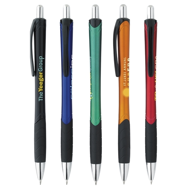 Metallic Slim Plunger Action Retractable Pen