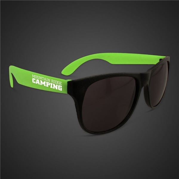 Promotional Neon Green Arms Sunglasses