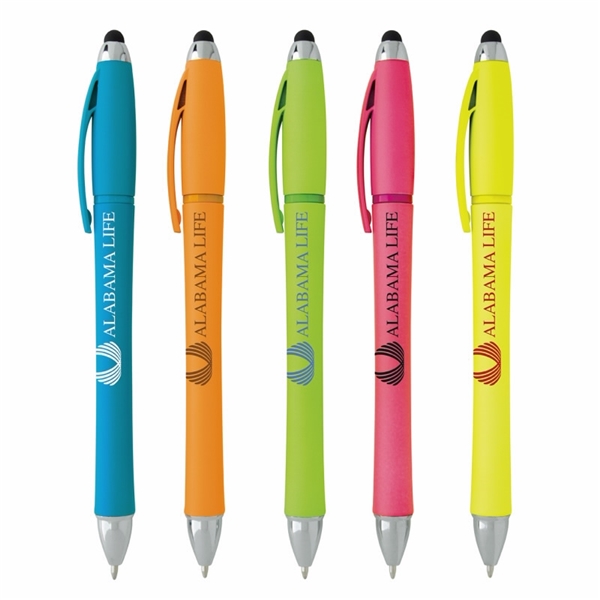 Promotional Neon Stylus HighlighterPen Combo