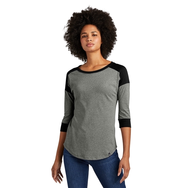 New Era(R) Ladies Heritage Blend 3/4- Sleeve Baseball Raglan Tee