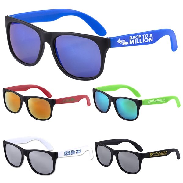 Promotional "Newport Tint" Colored Mirror Tint Sunglasses