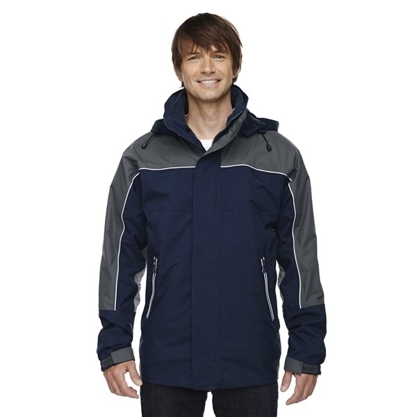 North End Adult 3- in -1 Seam - Sealed Mid - Length Jacket with Piping