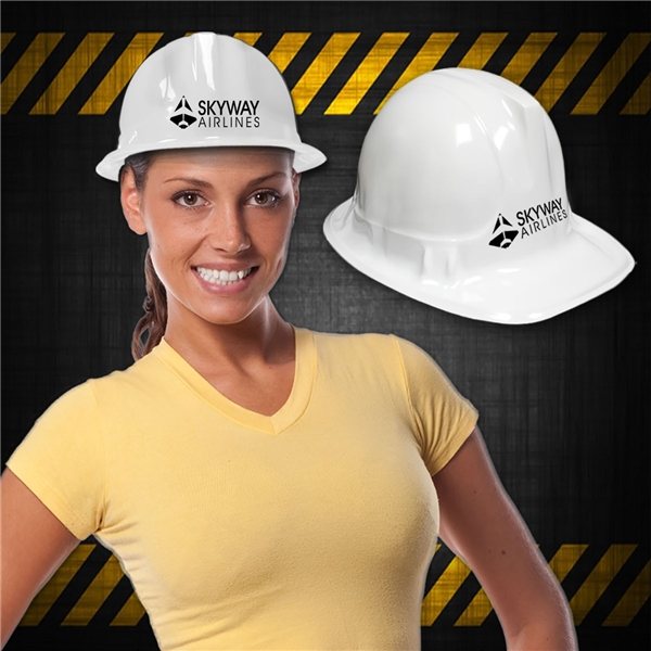 Novelty White Plastic Construction Hard Hat