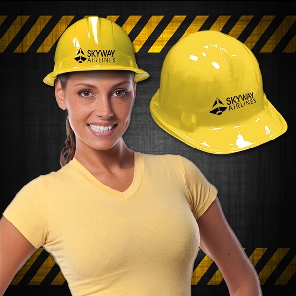 Novelty Yellow Plastic Construction Hard Hat