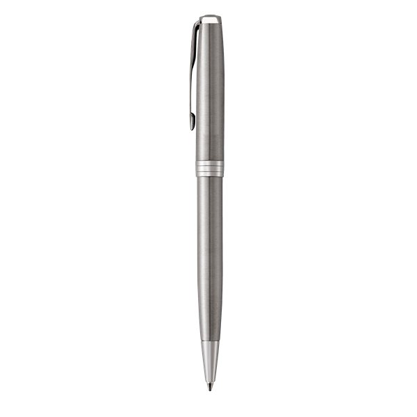 Parker Sonnet Twist Cap Ballpoint Pen, Stainless Steel w / Chrome Trim, Medium Point, Black Ink