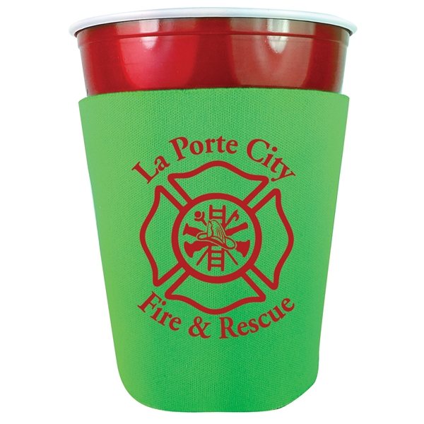 Party Cup Foam Can Coolie Sleeve (Made in USA)