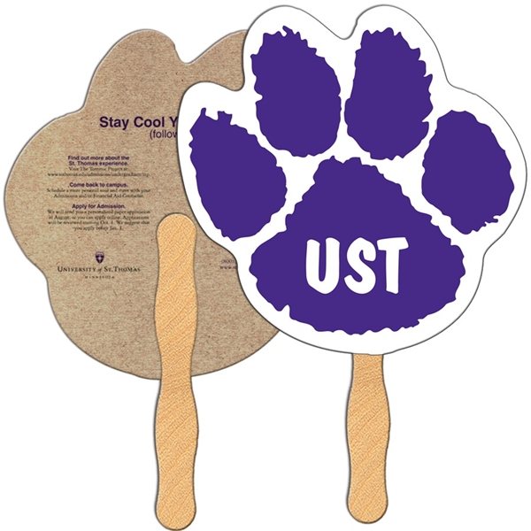 Paw Print Recycled Stock Fan - Paper Products