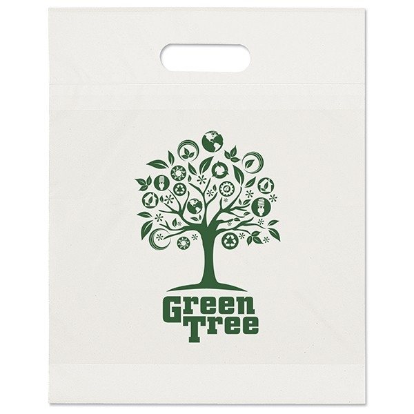 8 x 7, 3 Mil Clear Die Cut Handle Biodegradable Zipper Bags