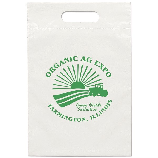 Plastic Eco Die Cut Handle Bag 9.5 X 14