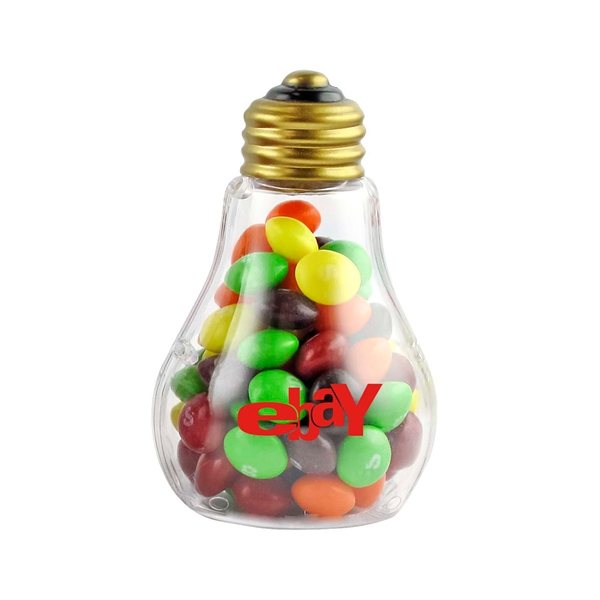 Plastic Light Bulb with Skittles