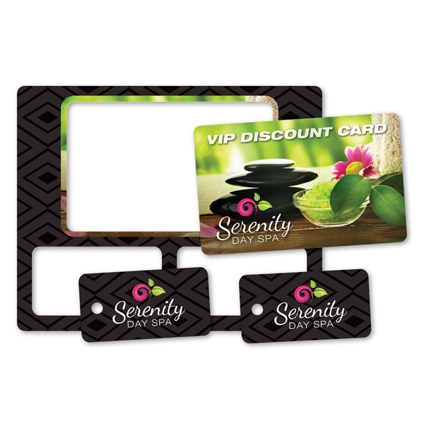 Plastic Wallet Card w / 2 Key Tags
