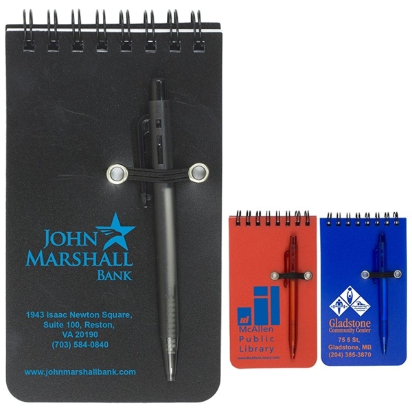 Promotional Spiral Notebook with Pocket & Pen