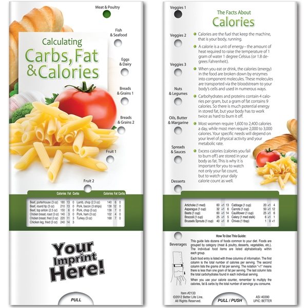 Pocket Slider - Calculating Carbs, Fat, And Calories